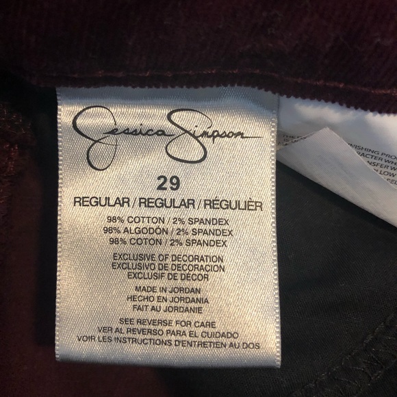Jessica Simpson corduroy pants forever skinny 29 - Picture 3 of 4